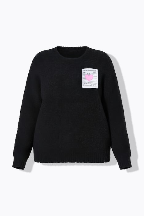 Pullover, oversized, Patch, Langarm