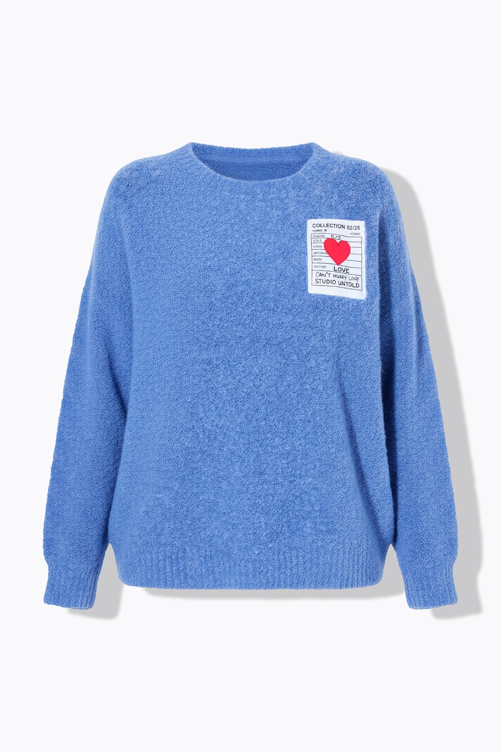 Stora storlekar Tröja, Dam, blå, storlek: 50/52, Polyester/Syntetfibrer/Ull, Studio Untold