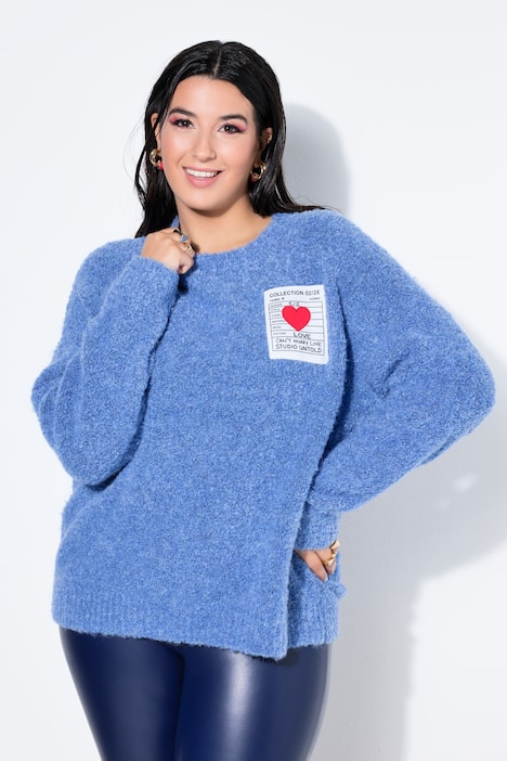 Pullover, oversized, Patch, Langarm