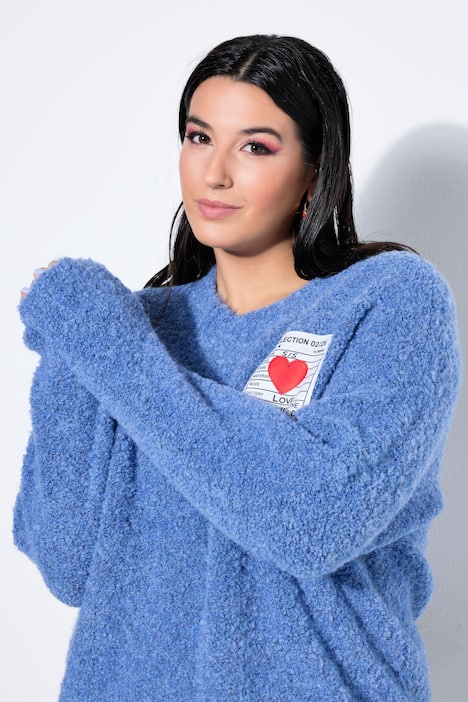 Pullover, oversized, Patch, Langarm