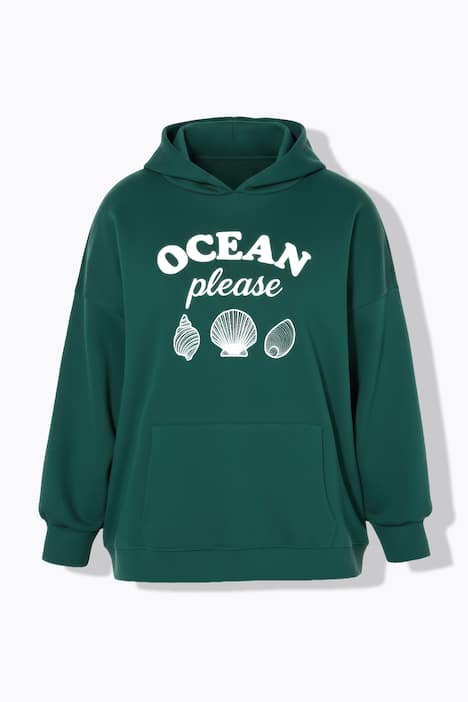 Hoodie, oversized, Statement Print, Stick, Kapuze