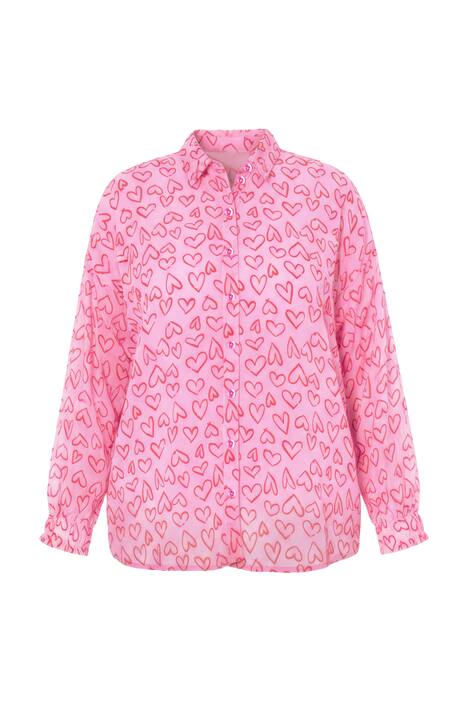 Halenka, oversize, srdcový vločkový potisk