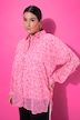 Bluse, Oversize Shape, Herz-Flockprint