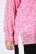 Bluse, Oversize Shape, Herz-Flockprint