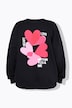 Sweatshirt, oversized, kleurrijke harten op de achterkant