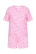 Pyžamo, krátké dvojdílné, vzor srdce