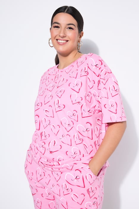 Pyjama, tweedelige set, hartmotief