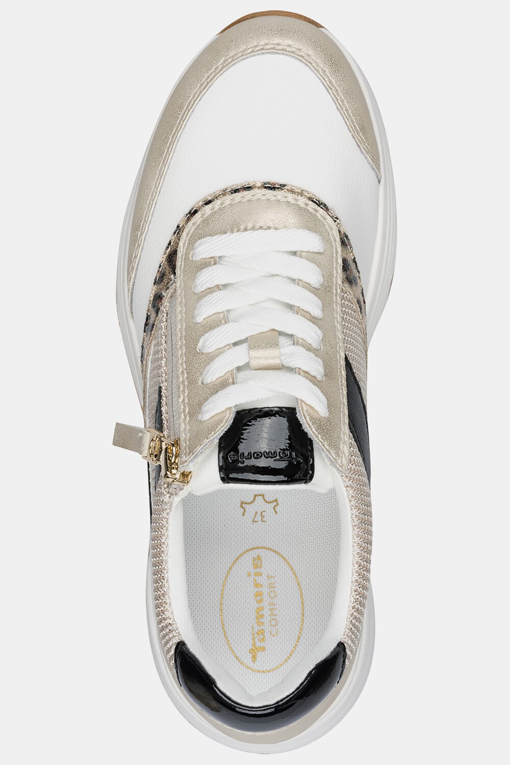 Stora storlekar Hallux-sneakers, Dam, beige, storlek: 37, Annat/Läder/Syntetfibrer, Ulla Popken