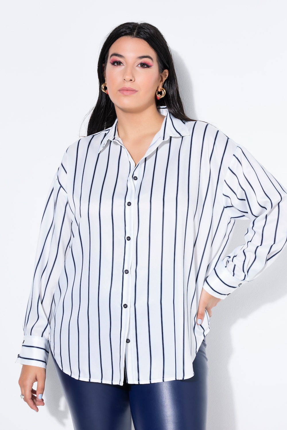 Große Größen Hemd, Damen, beige, Größe: 54/56, Polyester, Studio Untold