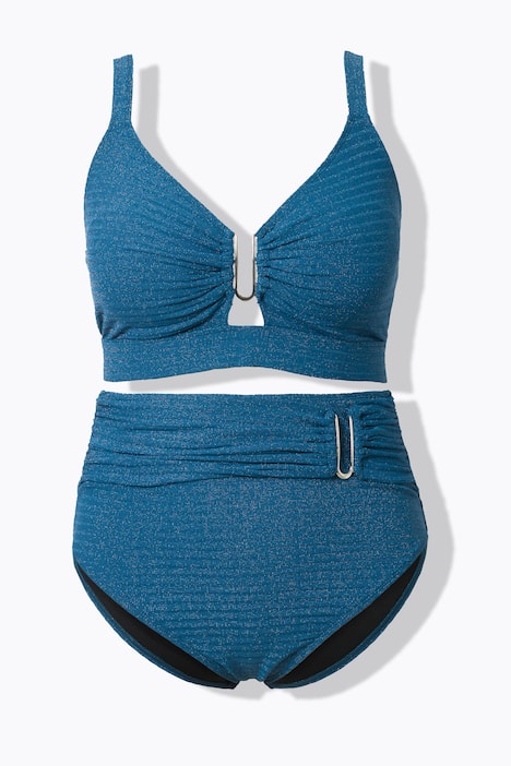 Bikini, Glitter, Softcups, Zierspange, Träger verstellbar