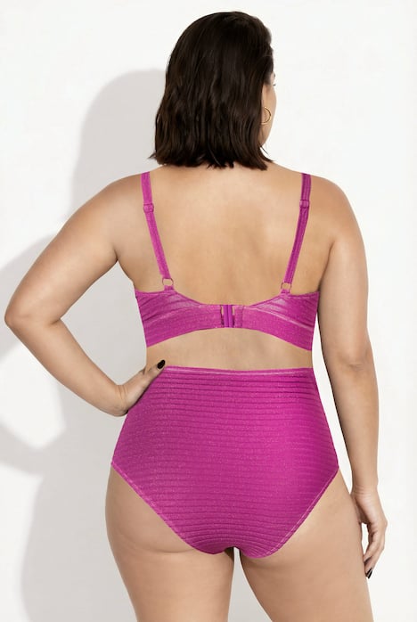 Bikini, Glitter, Softcups, Zierspange, Träger verstellbar