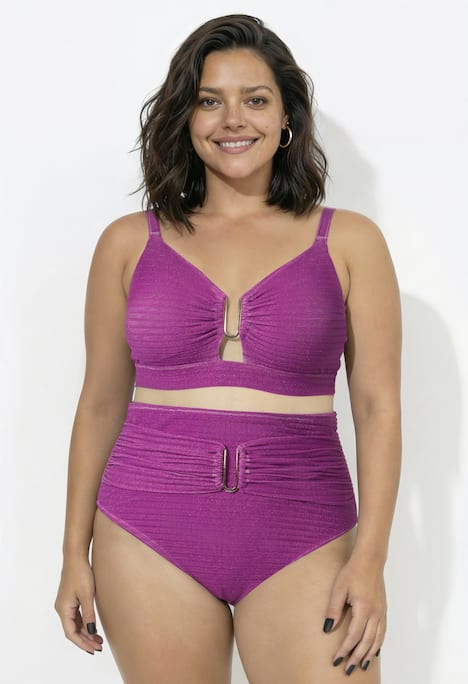 Bikini, Glitter, Softcups, Zierspange, Träger verstellbar