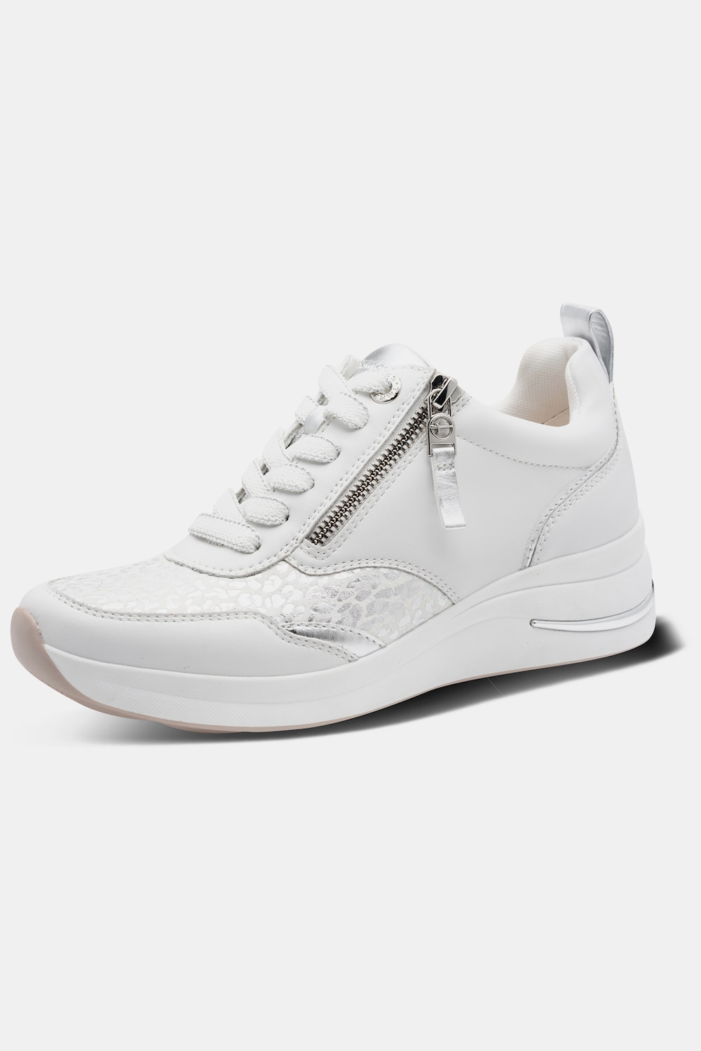 Leren sneakers, Tamaris Comfort, verwisselbaar voetbed, Wide Fit