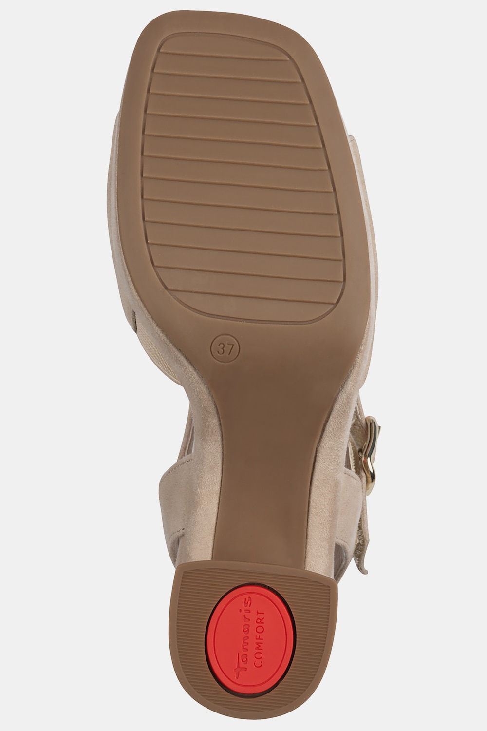 Stora storlekar Skinnsandaler, Dam, beige, storlek: 41, Läder/Annat, Ulla Popken