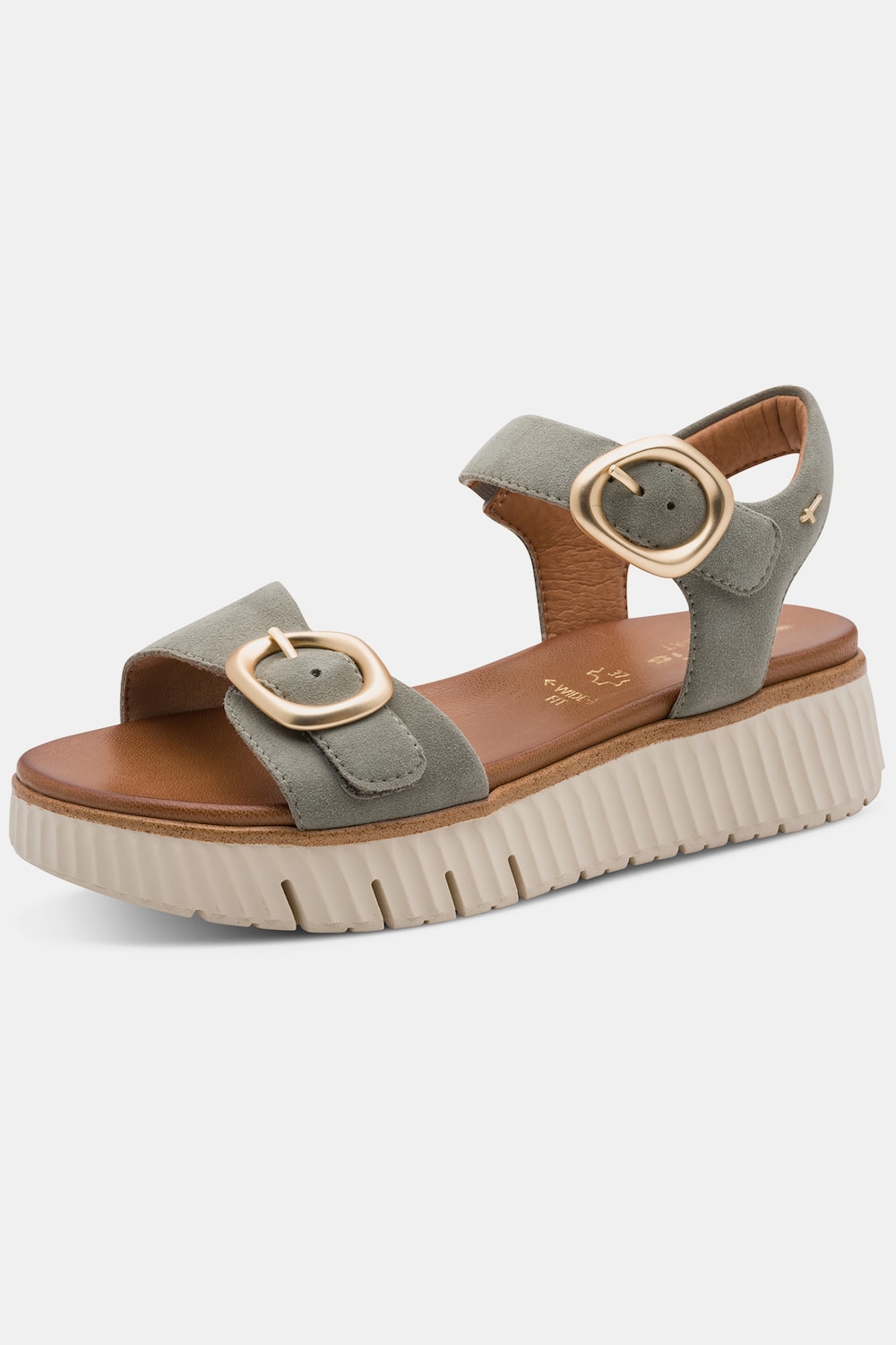 Leder-Sandalen, Tamaris Comfort, Klettriegel, Komfortweite
