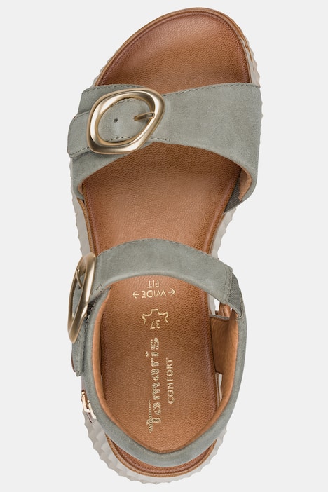 Leder-Sandalen, Tamaris Comfort, Klettriegel, Komfortweite