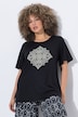 Tričko, potisk s ornamentálním motivem, áčkový střih, kulatý výstřih, polodlouhý rukáv, směs modalu
