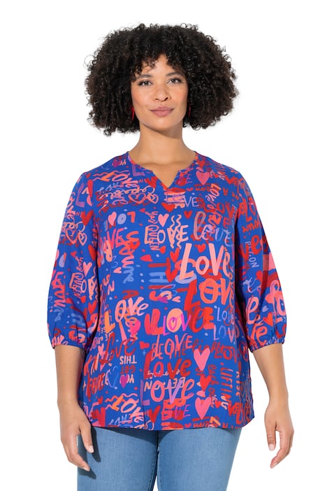 Halenka, vzor LOVE, 3/4 rukávy