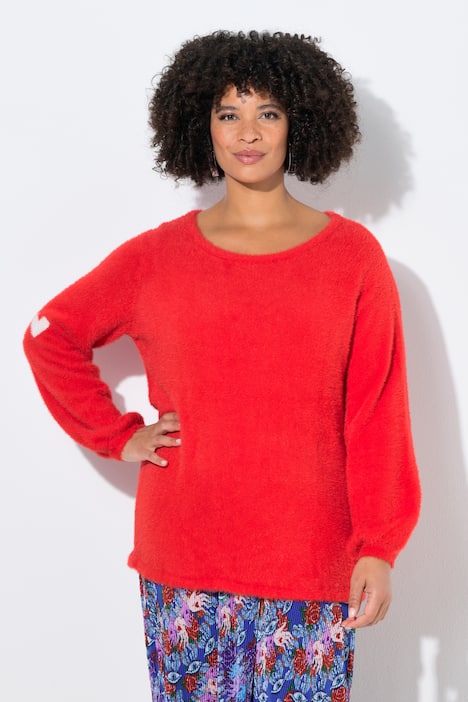 Pullover, Straight Fit, Fancystrick, Ballonärmel