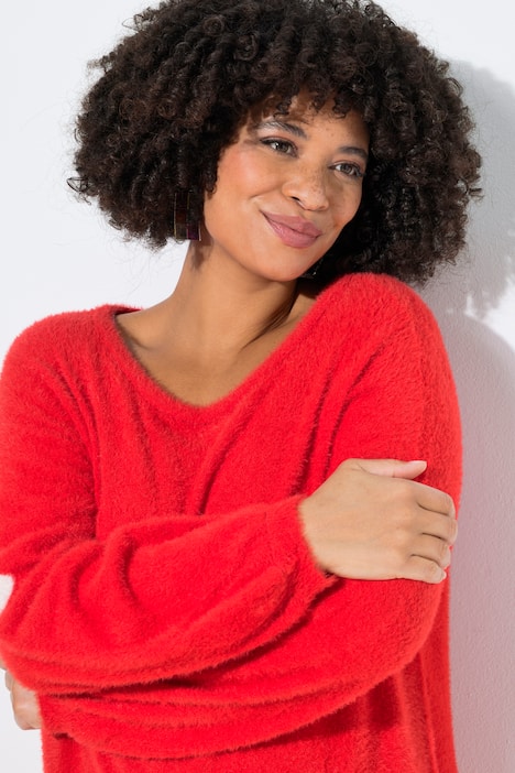 Pullover, Straight Fit, Fancystrick, Ballonärmel