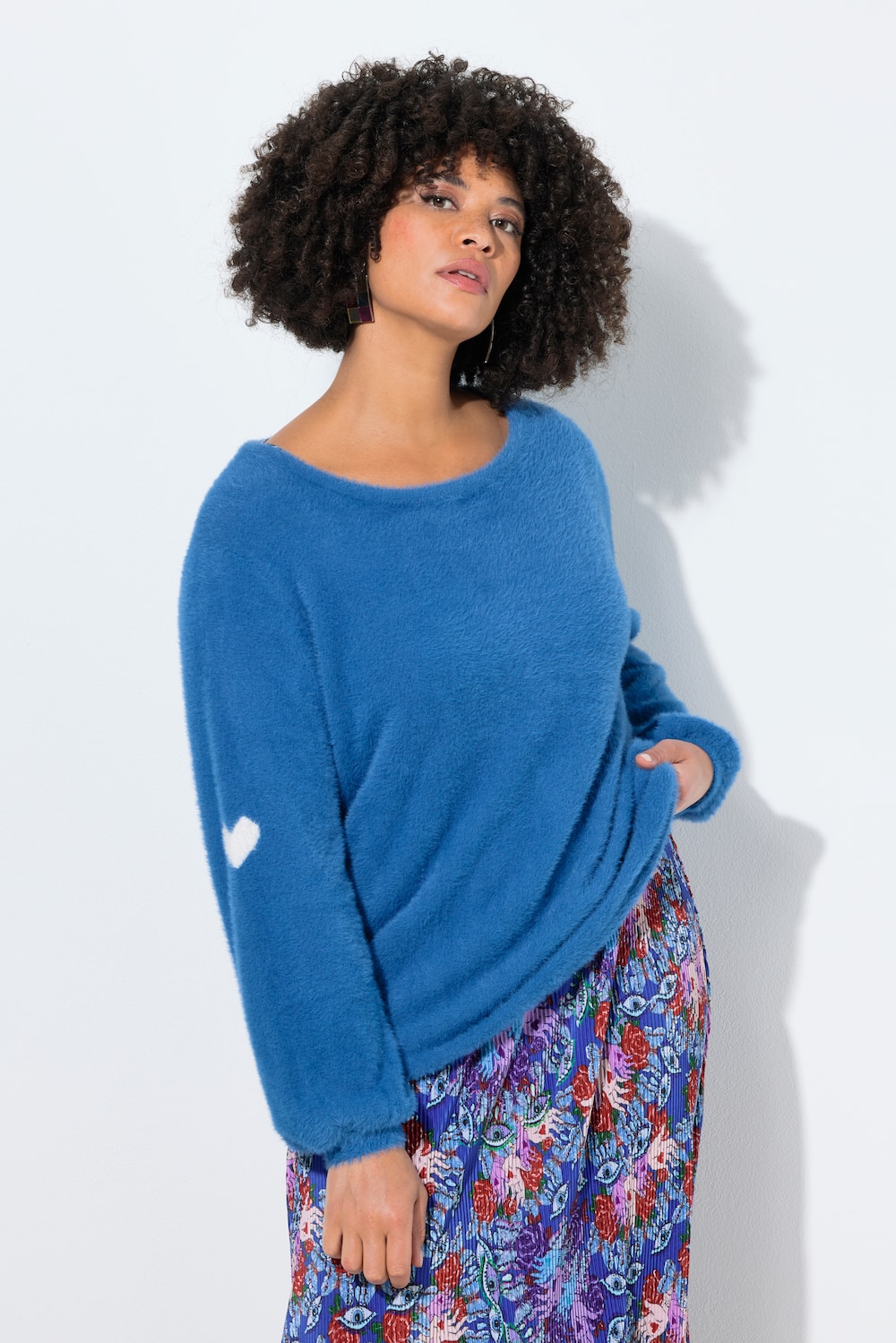 Pullover, Straight Fit, Fancystrick, Ballonärmel