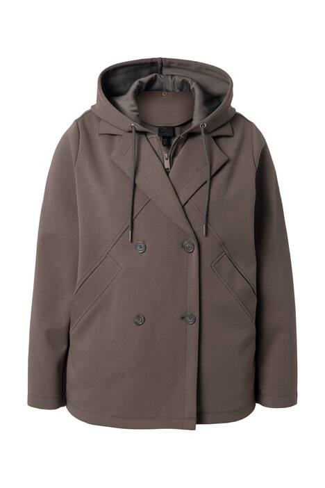 Scuba bunda, klopový límec, kapuce, A střih