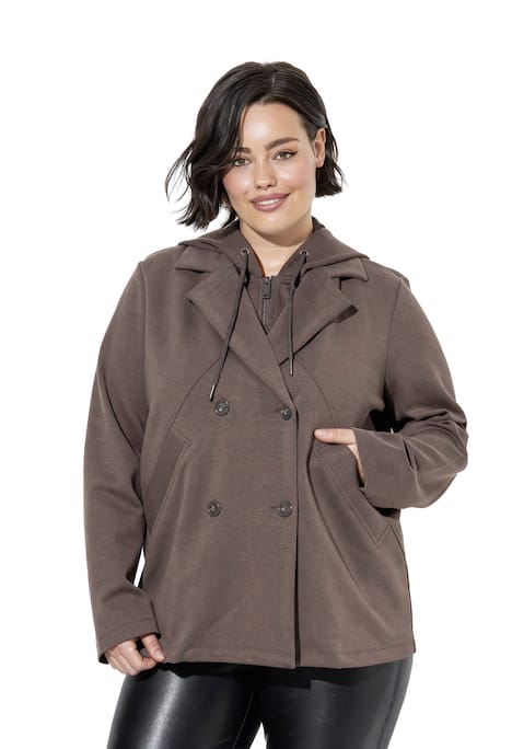 Scuba bunda, klopový límec, kapuce, A střih