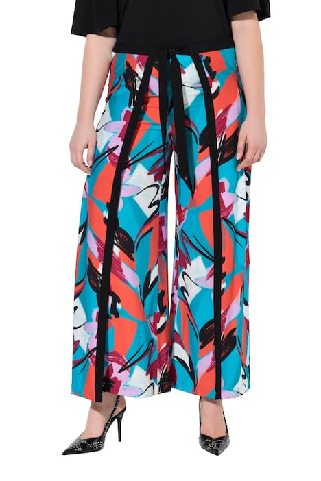 Kalhoty Rose, zavinovací vzhled, široké nohavice, pohodlný pas