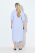 Maxikleid, Streifen, Oversized, Hemdkragen, 3/4-Arm