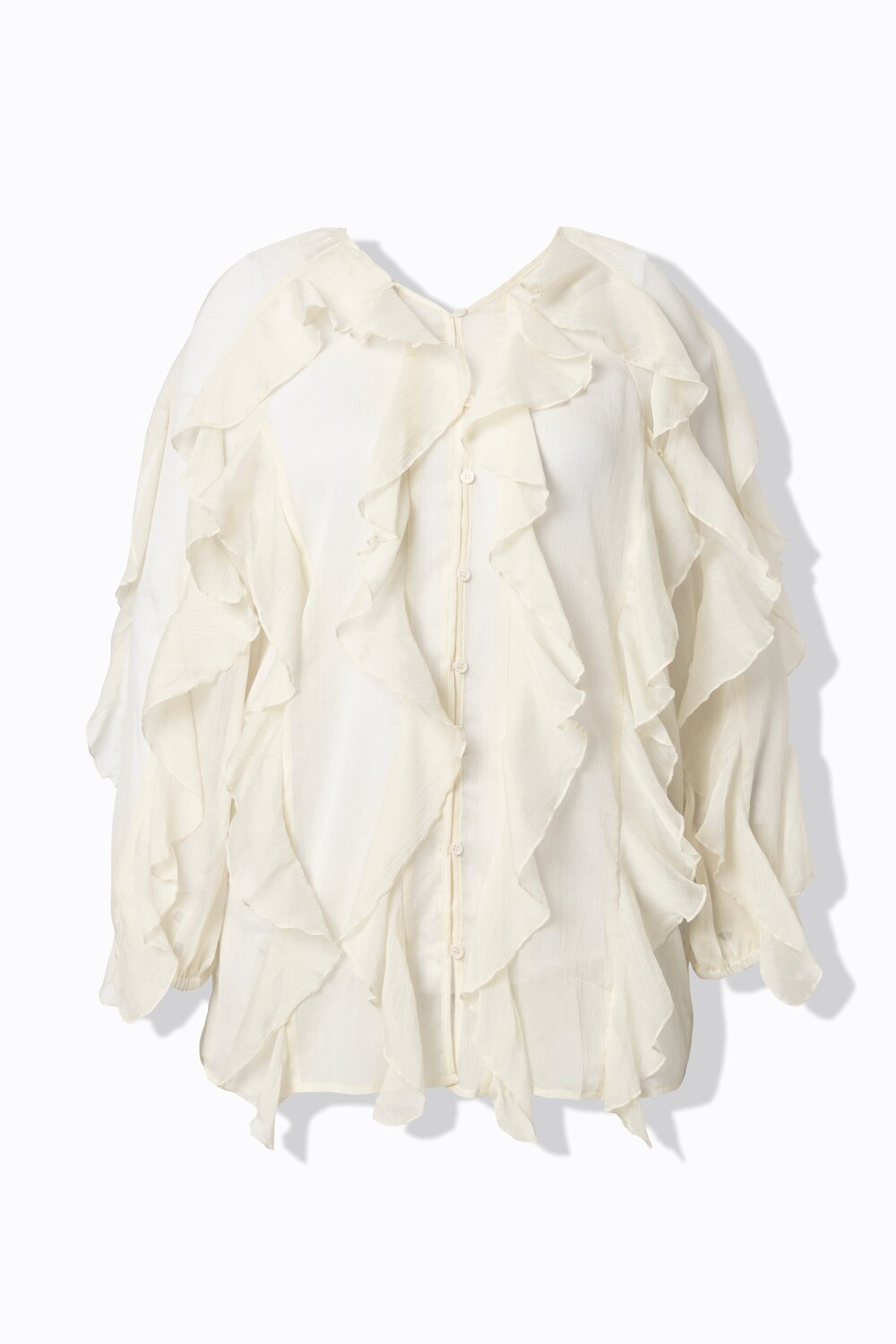 Stora storlekar Blus, Dam, beige, storlek: 42/44, Polyester, Ulla Popken