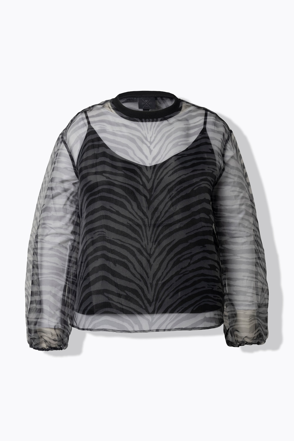 Stora storlekar Blus, Dam, svart, storlek: 42/44, Polyester, Ulla Popken