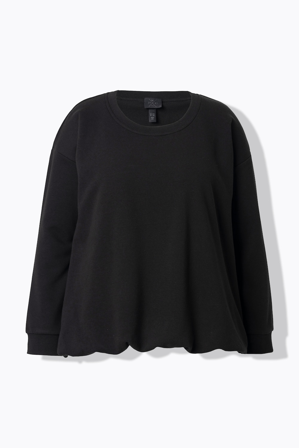 Stora storlekar Mjukiströja, Dam, svart, storlek: 50/52, Bomull/Polyester, Ulla Popken