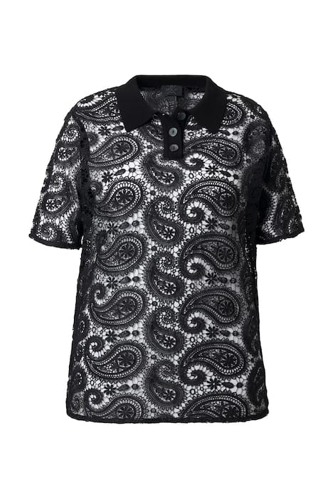 Polokošile, krajka, klasický střih, polo límec, polo rukávy