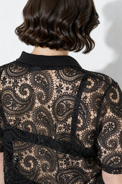 Paisley Lace Sheer Polo#