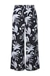 Kalhoty, květiny, široké nohavice, záhyby, elastický pas
