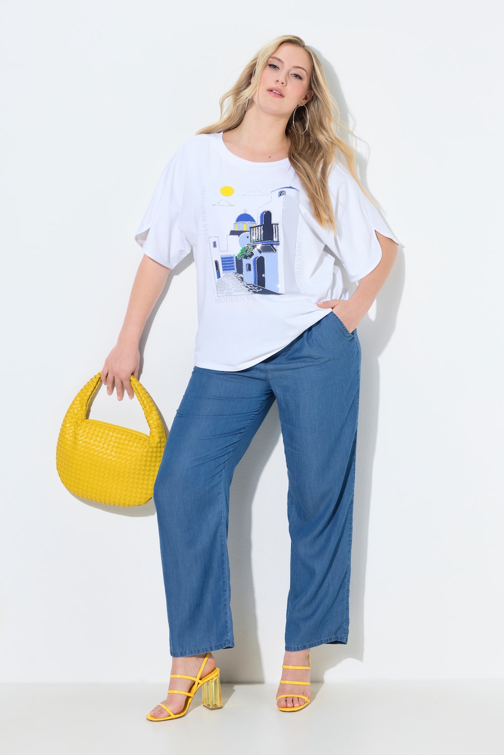 Hose Rose, Bindeband, weites Bein, Elastikbund