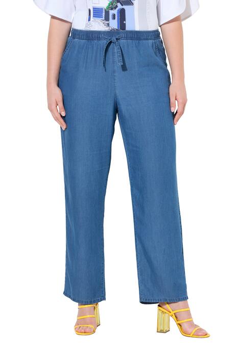 Kalhoty Rose, šňůrka na zavazování, široké nohavice, pružný pas