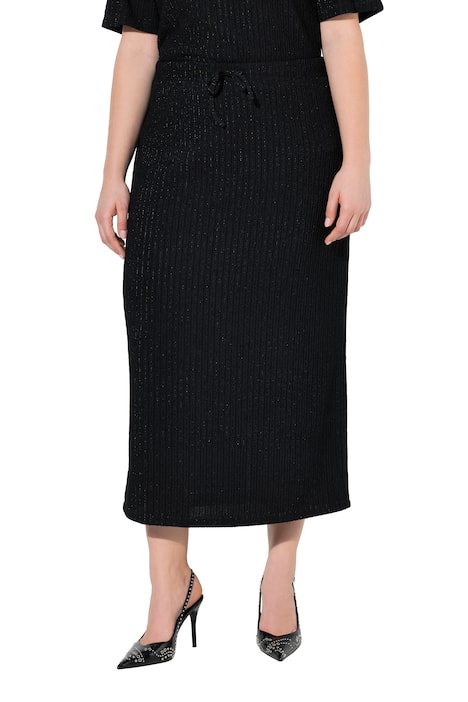 Maxi sukně, třpytivý efekt, elastický pas, stuha na zavazování