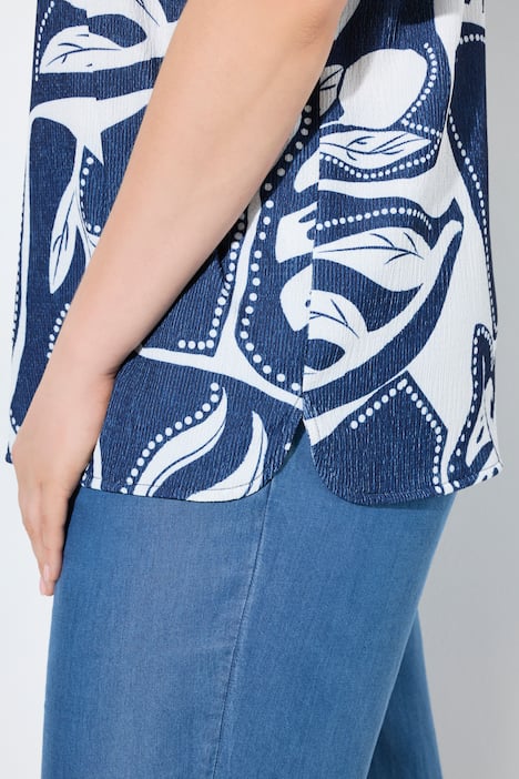 Graphic Tropical Print Oversized Tee