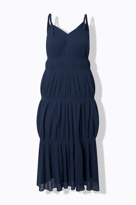 Maxikleid, gedrehte Träger, V-Ausschnitt, ärmellos