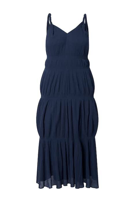 Maxi šaty, kroucená ramínka, V výstřih, bez rukávů