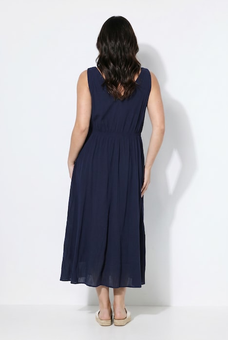 Maxikleid, gedrehte Träger, V-Ausschnitt, ärmellos