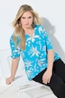 T-shirt, bloemen, tuniekhals, halflange mouwen