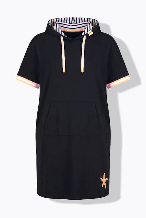 Robe de plage en molleton, manches courtes et capuche, label OEKO-TEX