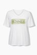 Klassisk t-shirt med skrift og V-hals