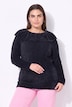 Pullover, Regular Fit, Fancystrick, Volant am Ausschnitt