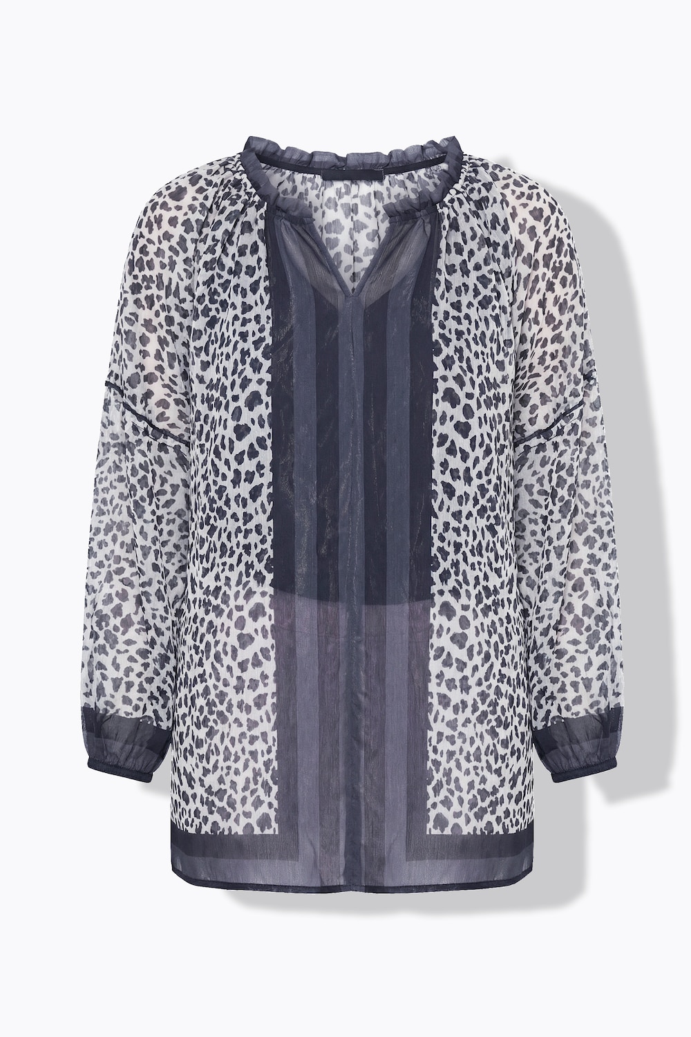 Stora storlekar Blus, Dam, svart, storlek: 42, Viskos/Syntetfibrer, Mia Moda