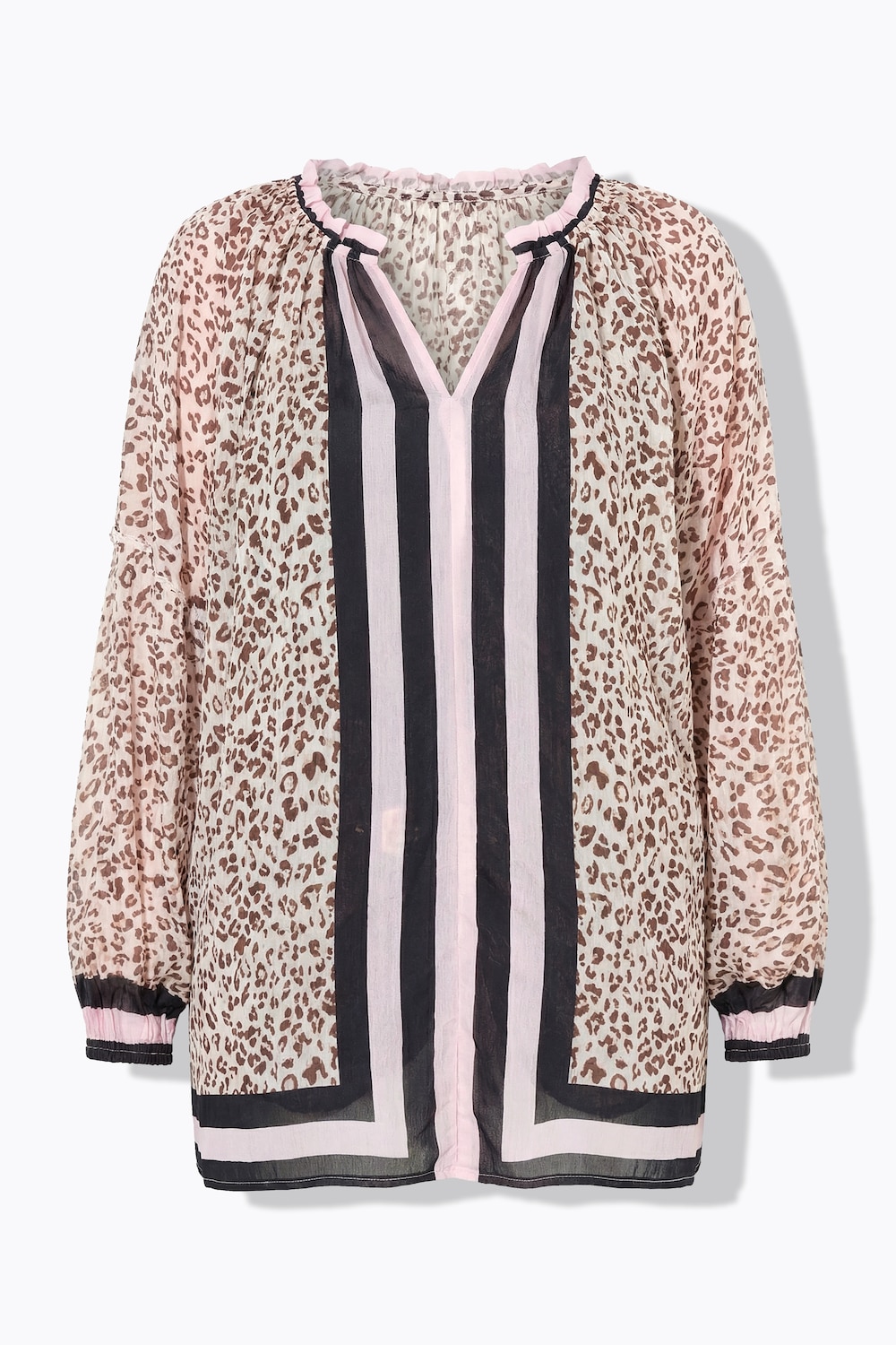 Stora storlekar Blus, Dam, rosa, storlek: 54, Viskos/Syntetfibrer, Mia Moda