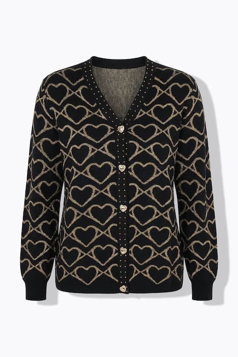 Vest, Straight Fit, goudkleurig hartmotief, sierstuds