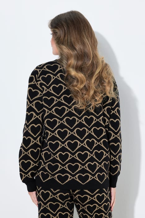 Vest, Straight Fit, goudkleurig hartmotief, sierstuds